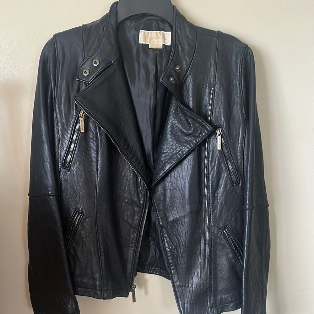 Vintage MICHAEL Michael Kors Black Leather Moto Jacket